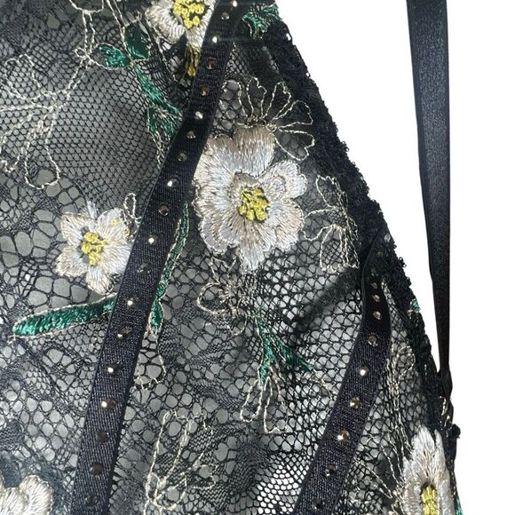 NWT Agent Provocateur Athena High Neck Lace Bra Top Black Multi Size 3 - Picture 11 of 16